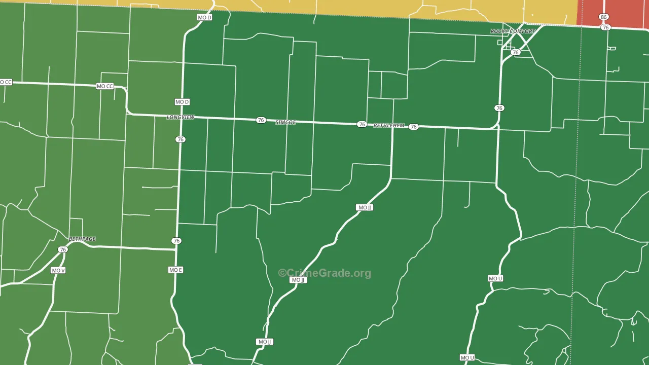 64861, MO Map of Theft Rates