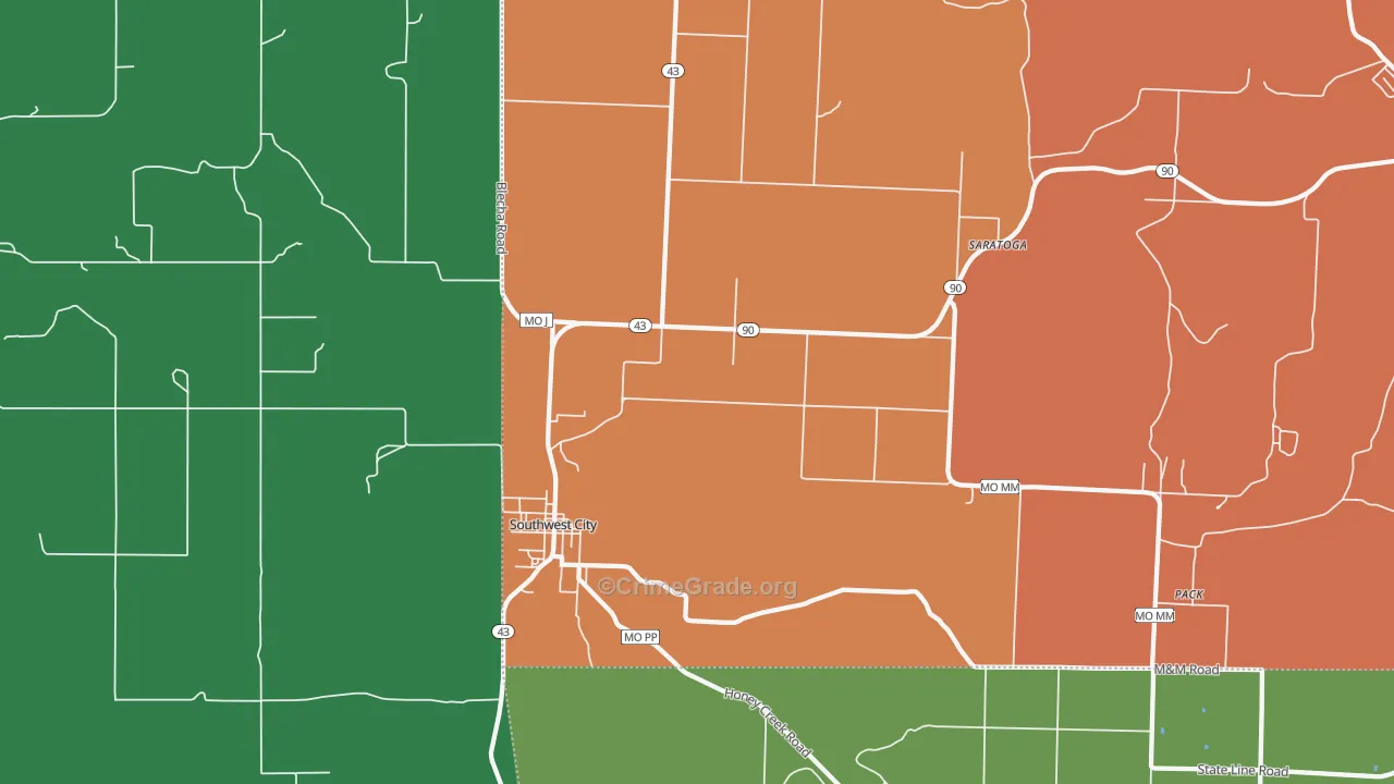 64863, MO Map of Theft Rates