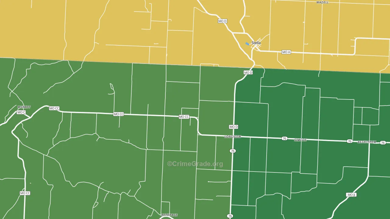 64867, MO Map of Theft Rates