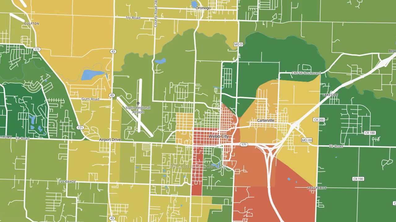 64870, MO Map of Theft Rates