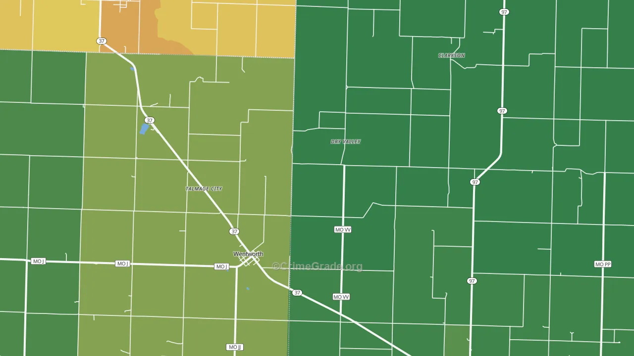 64873, MO Map of Theft Rates