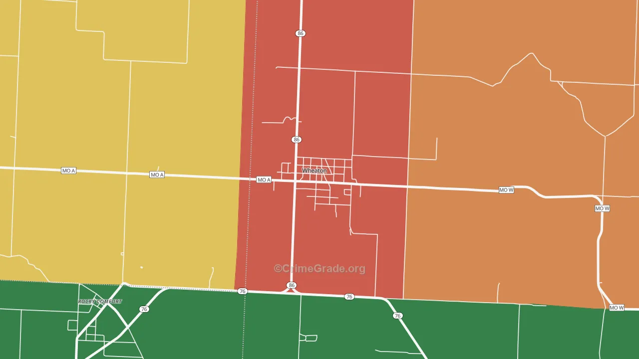 64874, MO Map of Theft Rates