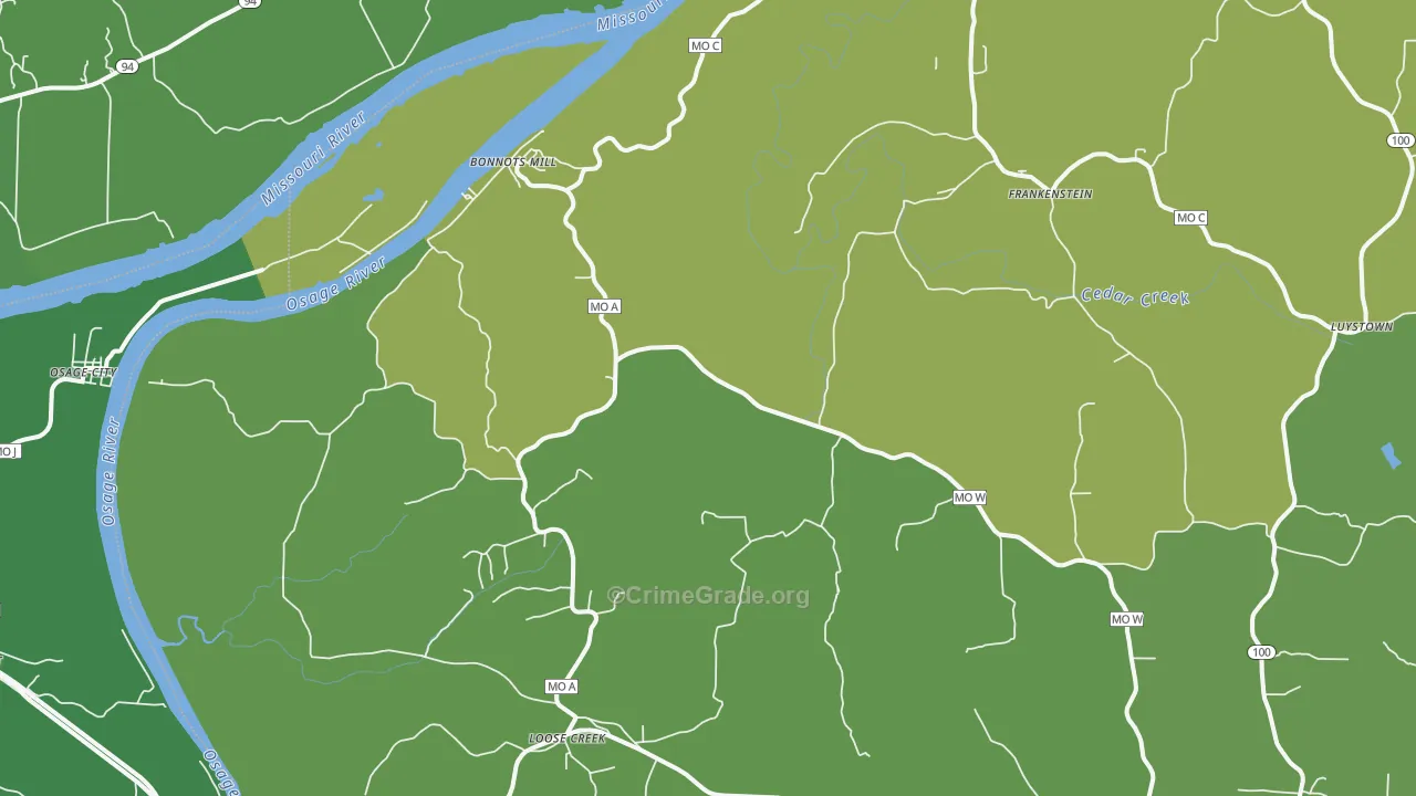 65016, MO Map of Theft Rates