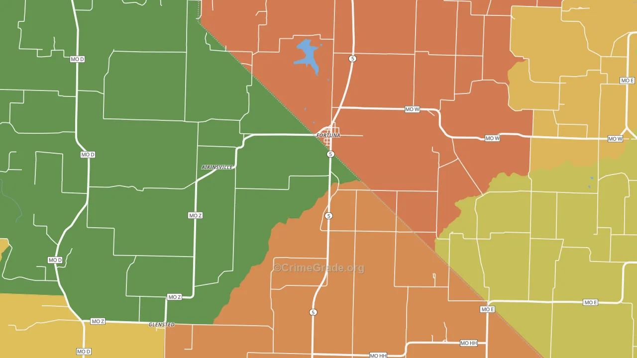 65034, MO Map of Theft Rates