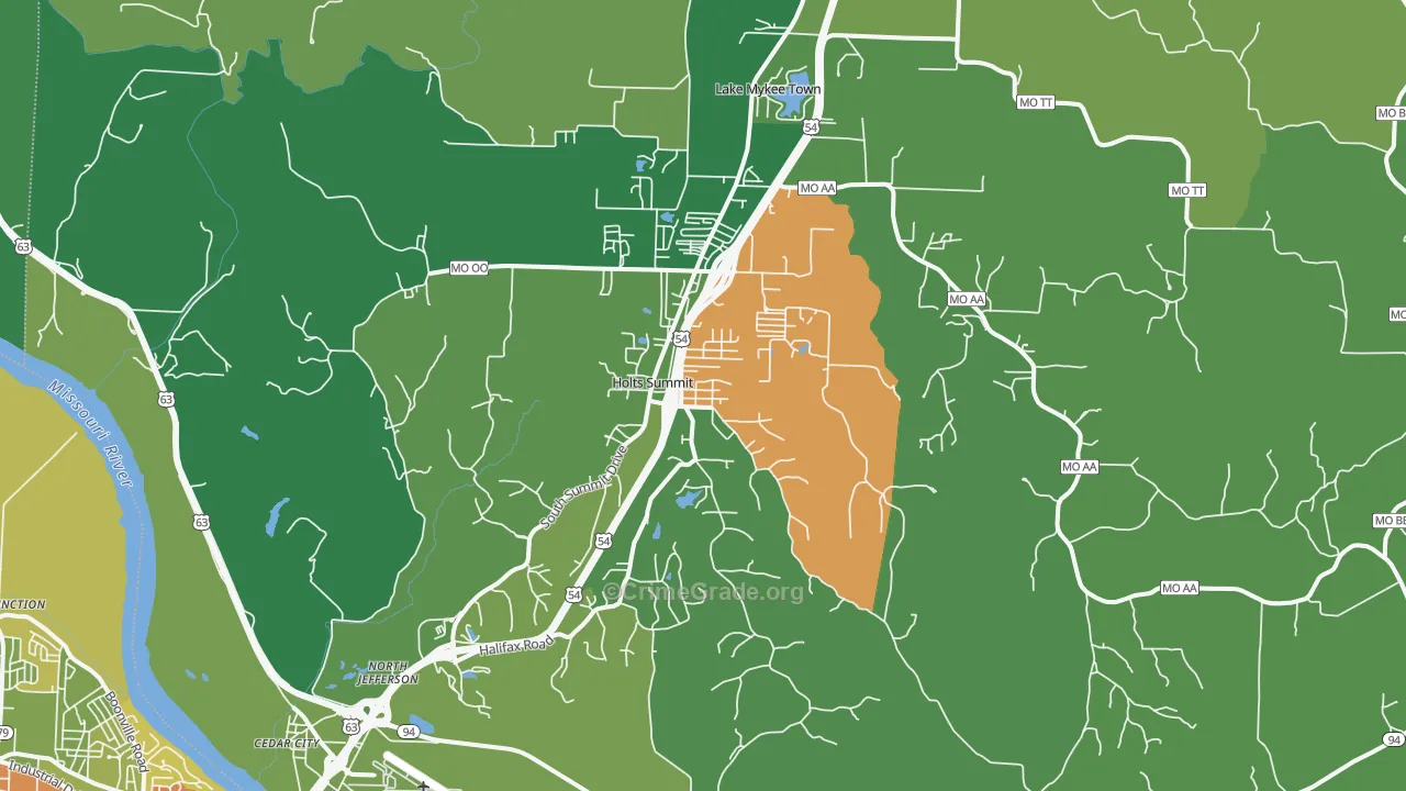 65043, MO Map of Theft Rates