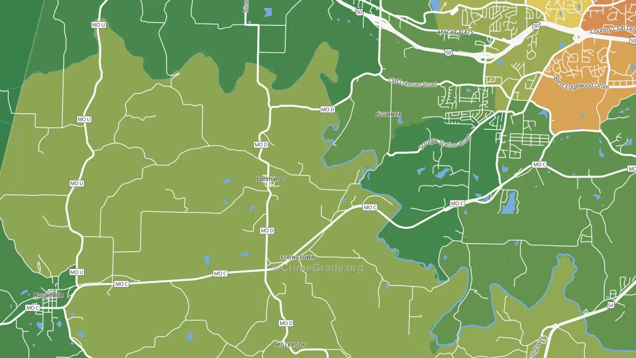 65053, MO Map of Theft Rates
