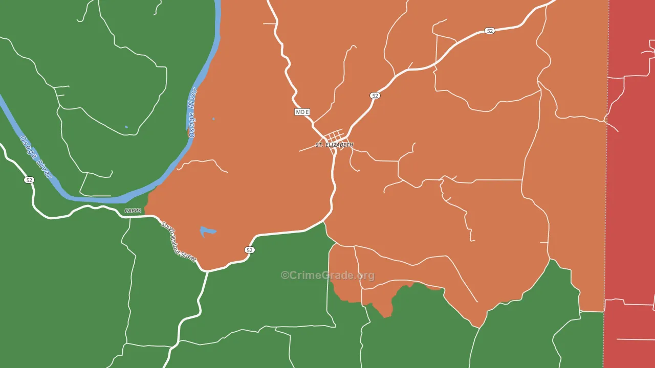 65075, MO Map of Theft Rates