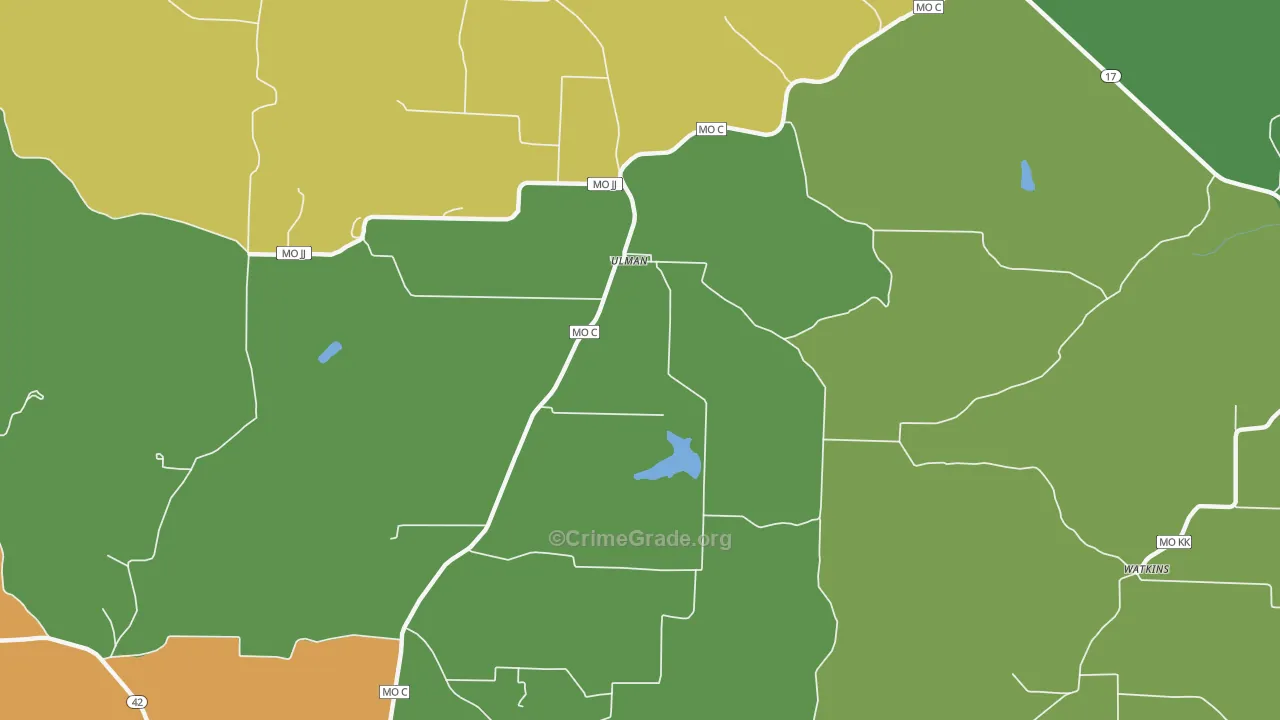 65083, MO Map of Theft Rates