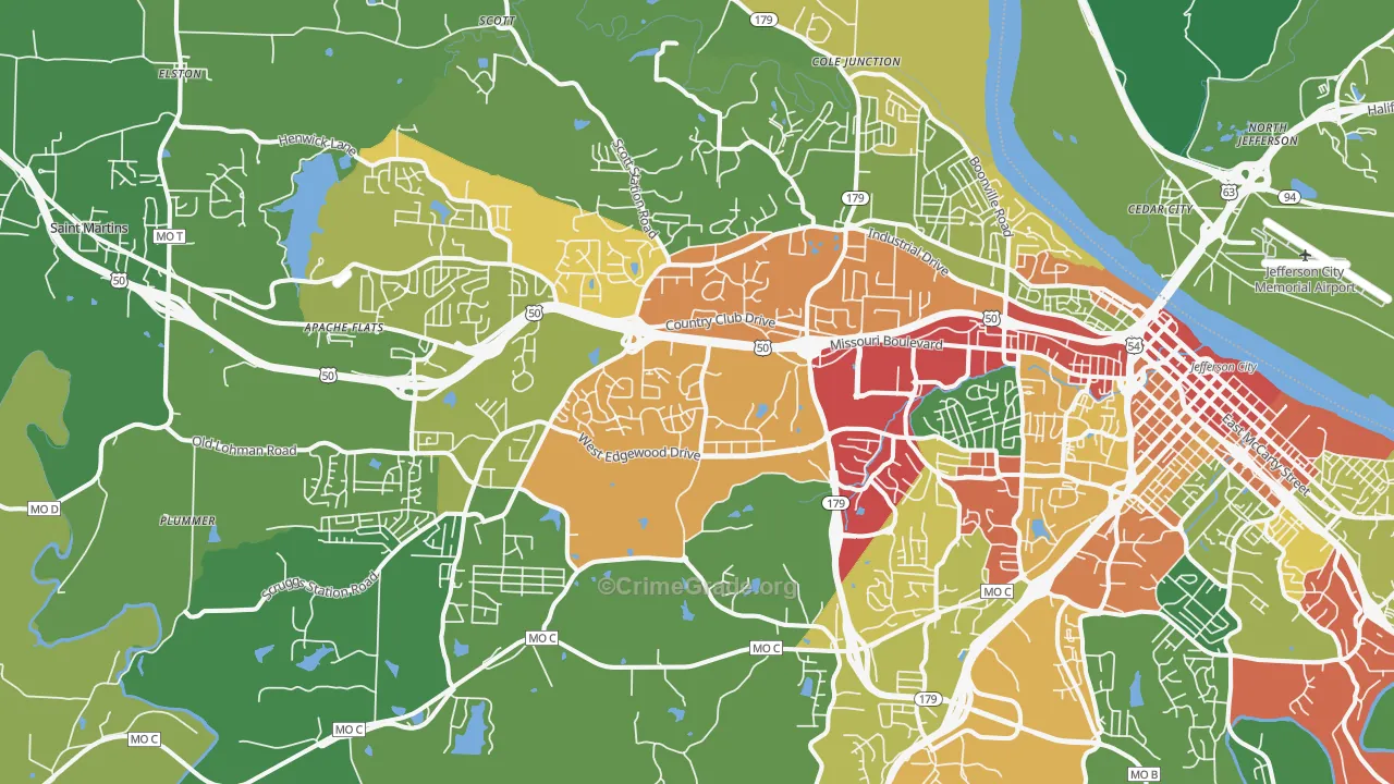65109, MO Map of Theft Rates