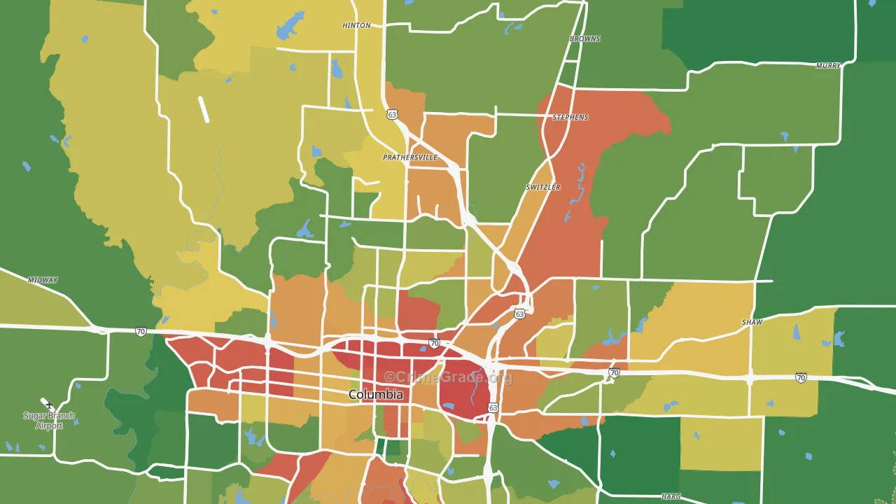 65202, MO Map of Theft Rates