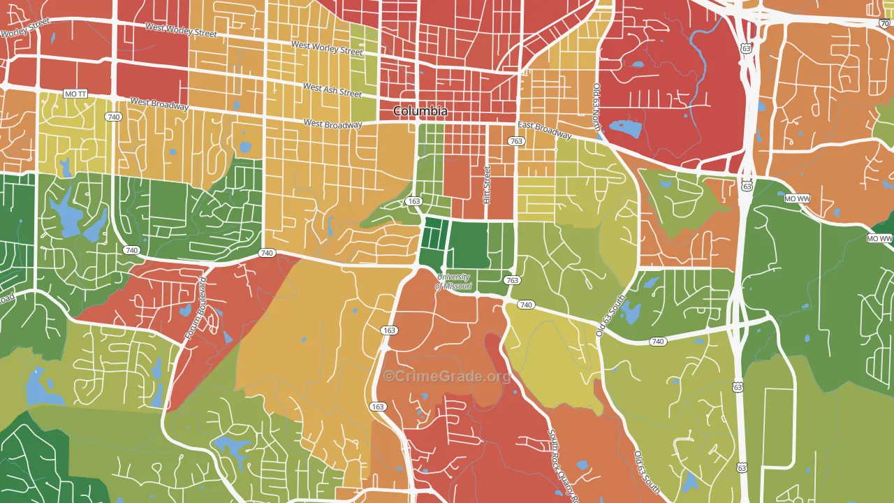 65211, MO Map of Theft Rates