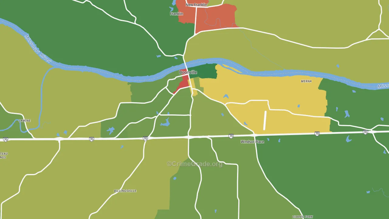 65233, MO Map of Theft Rates