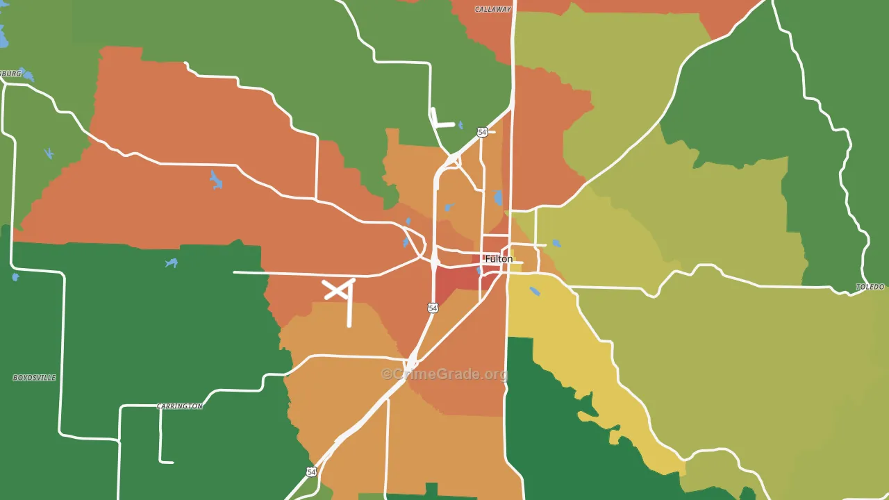 65251, MO Map of Theft Rates
