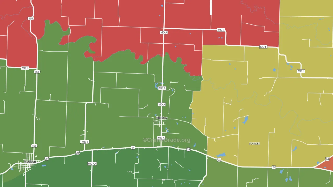 65258, MO Map of Theft Rates