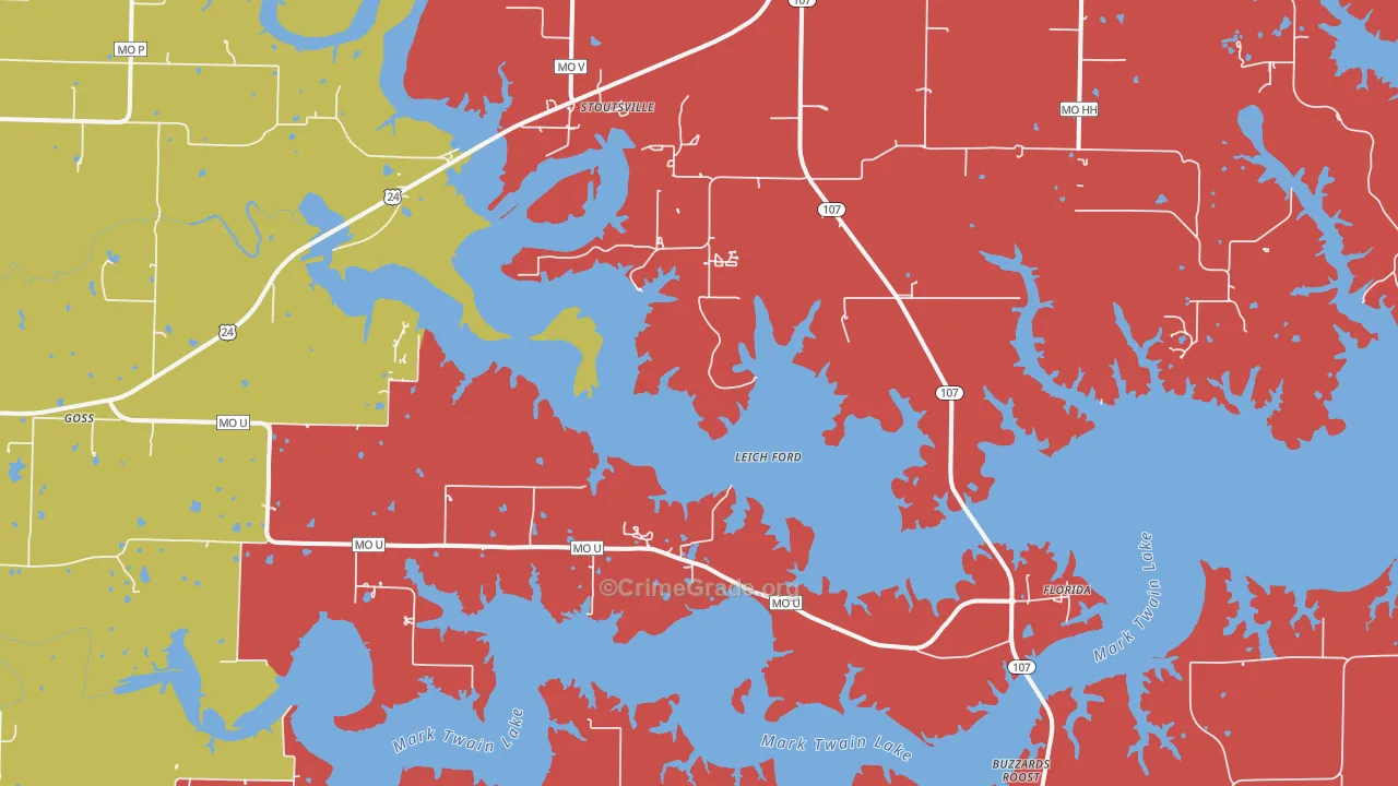 65283, MO Map of Theft Rates