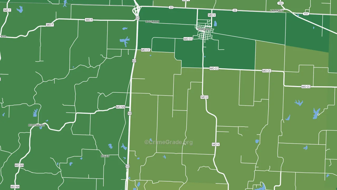 65284, MO Map of Theft Rates