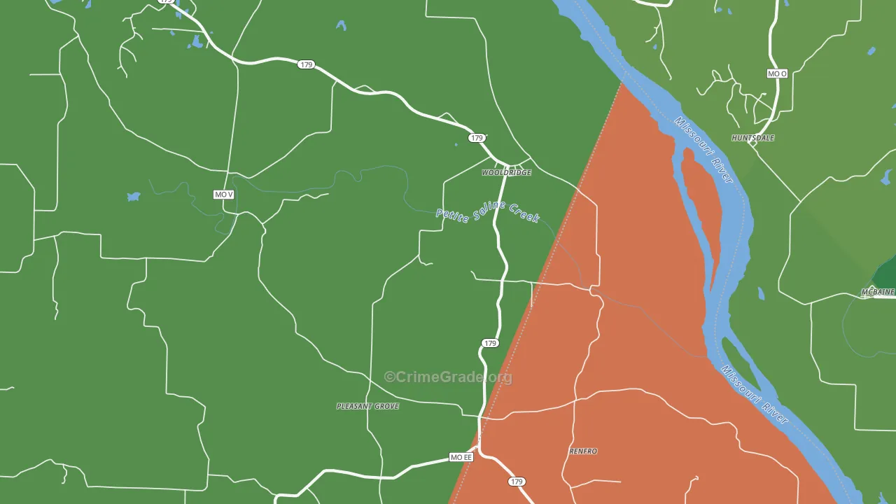 65287, MO Map of Theft Rates