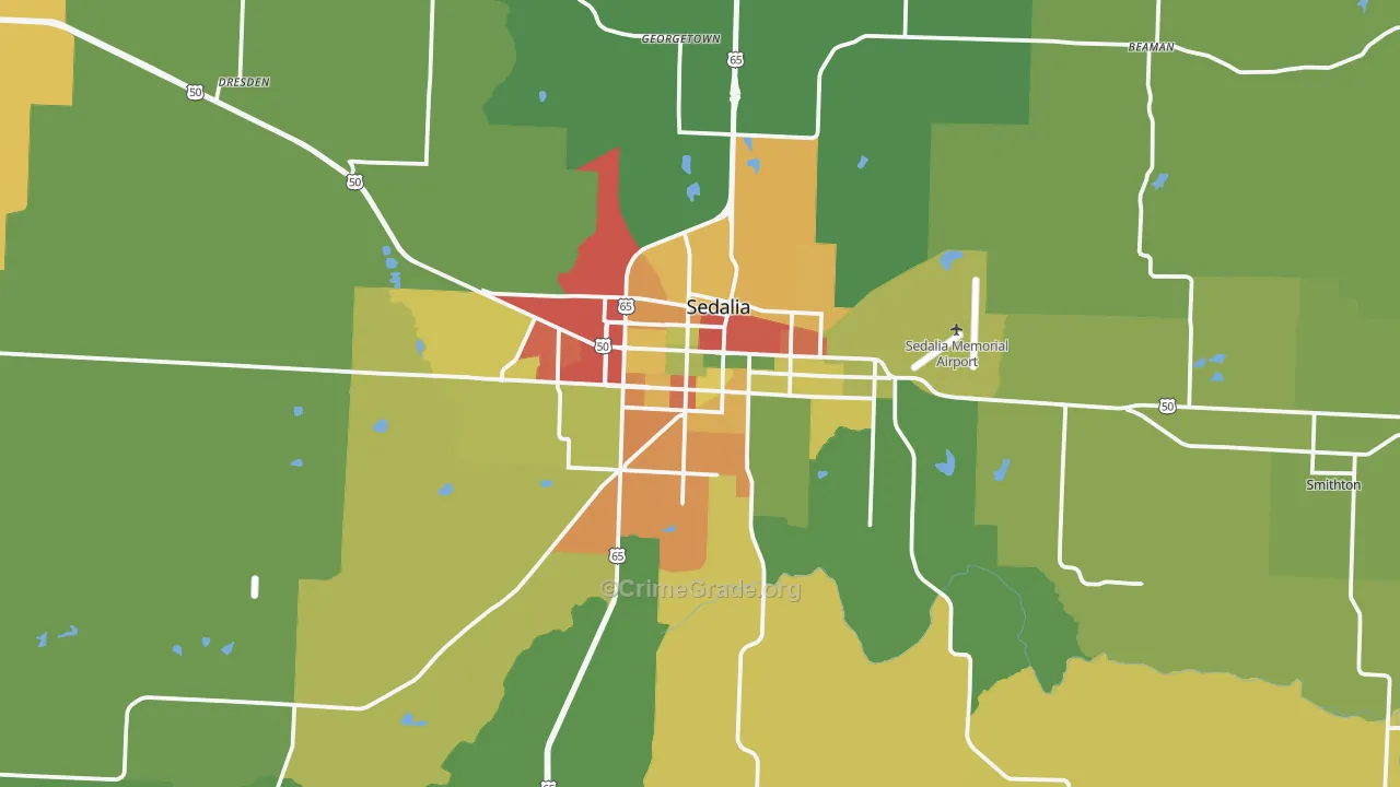 65301, MO Map of Theft Rates