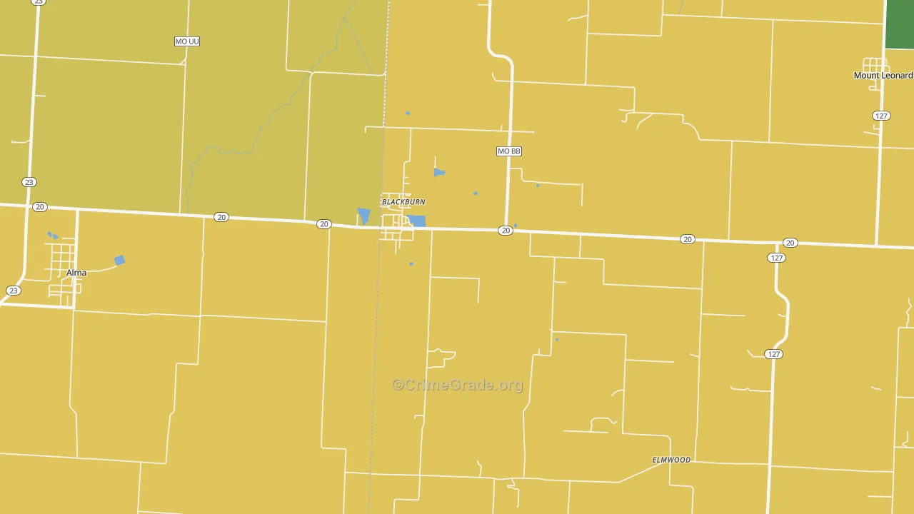 65321, MO Map of Theft Rates