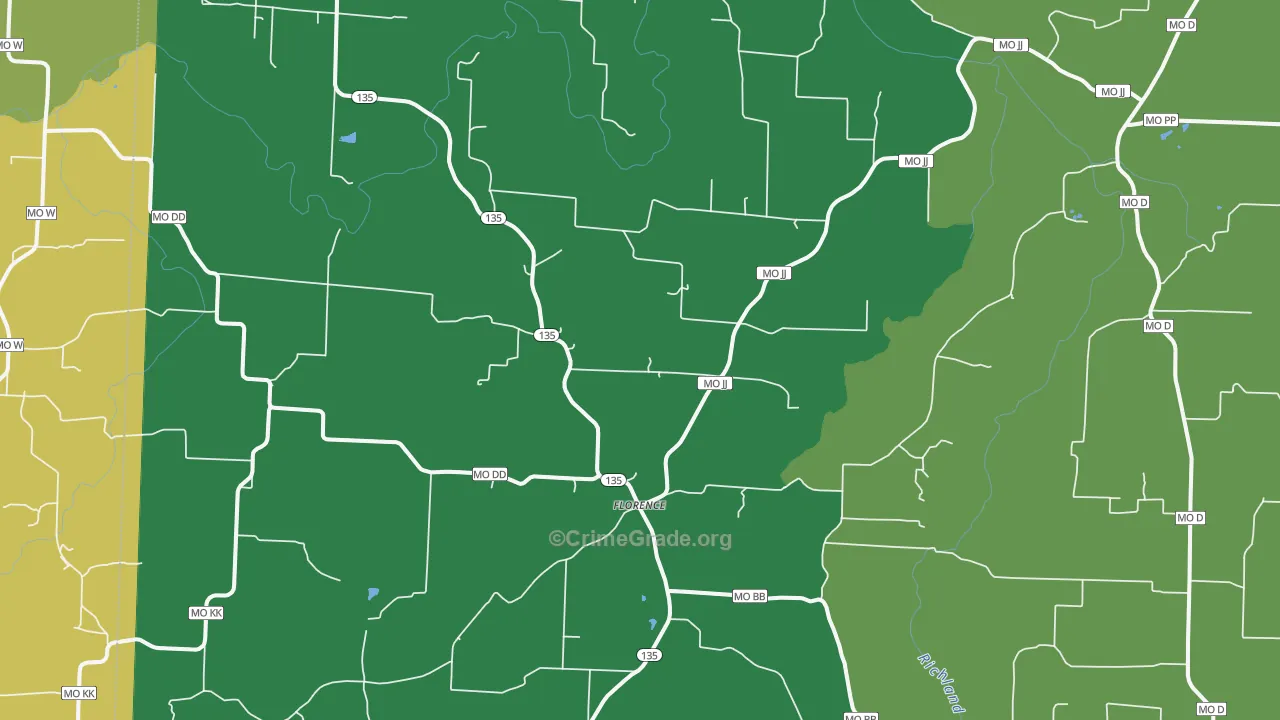 65329, MO Map of Theft Rates
