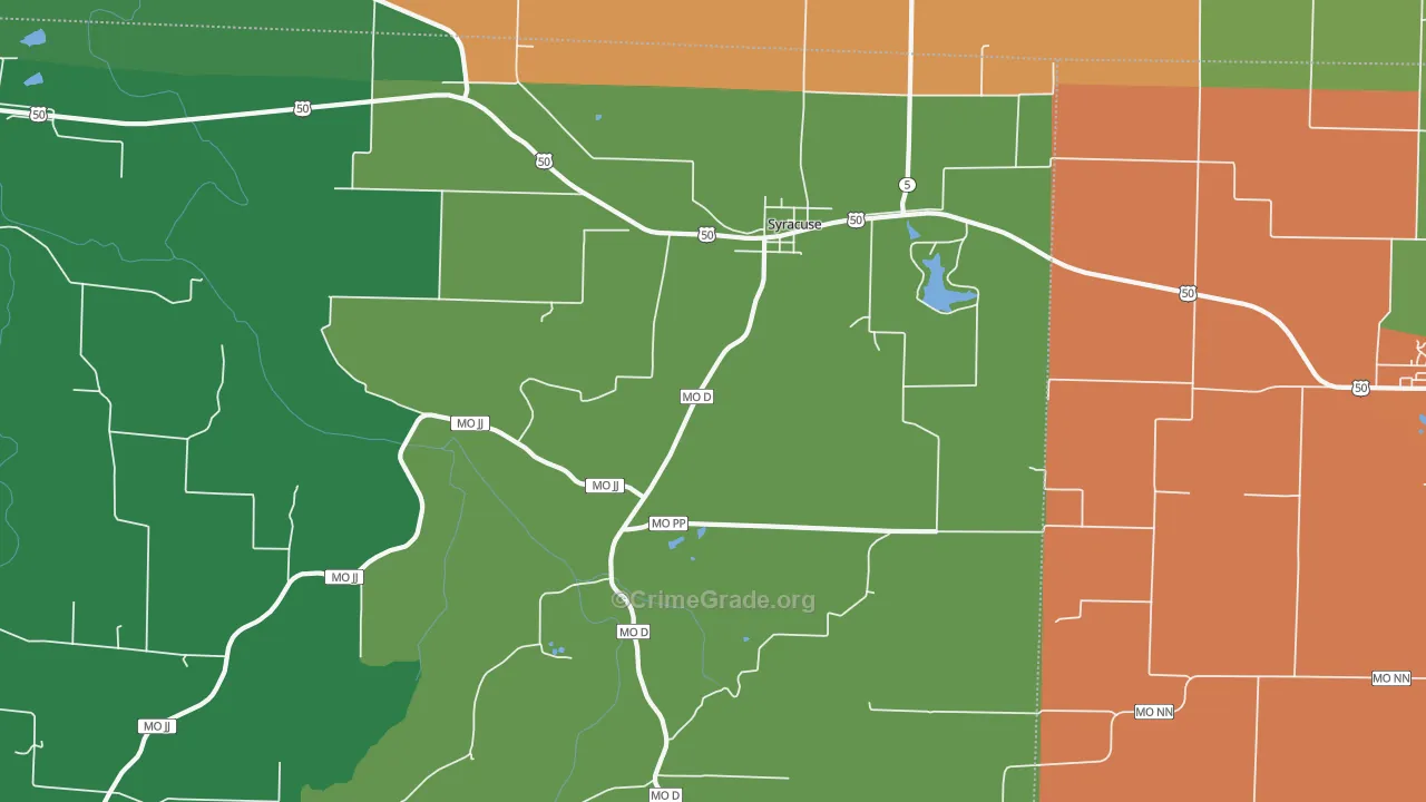 65354, MO Map of Theft Rates