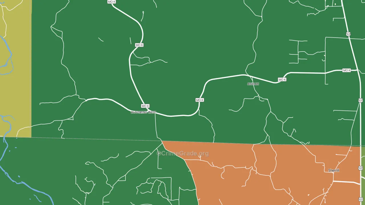 65436, MO Map of Theft Rates