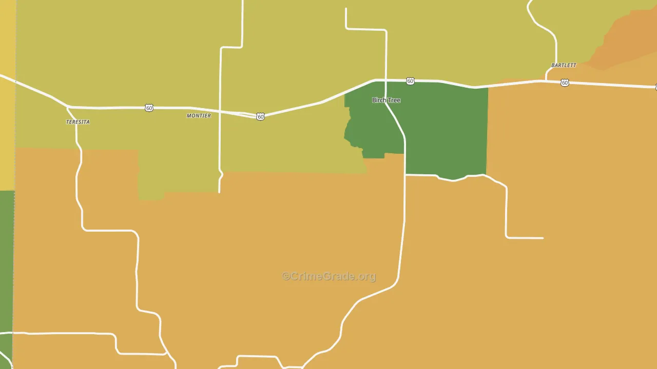 65438, MO Map of Theft Rates