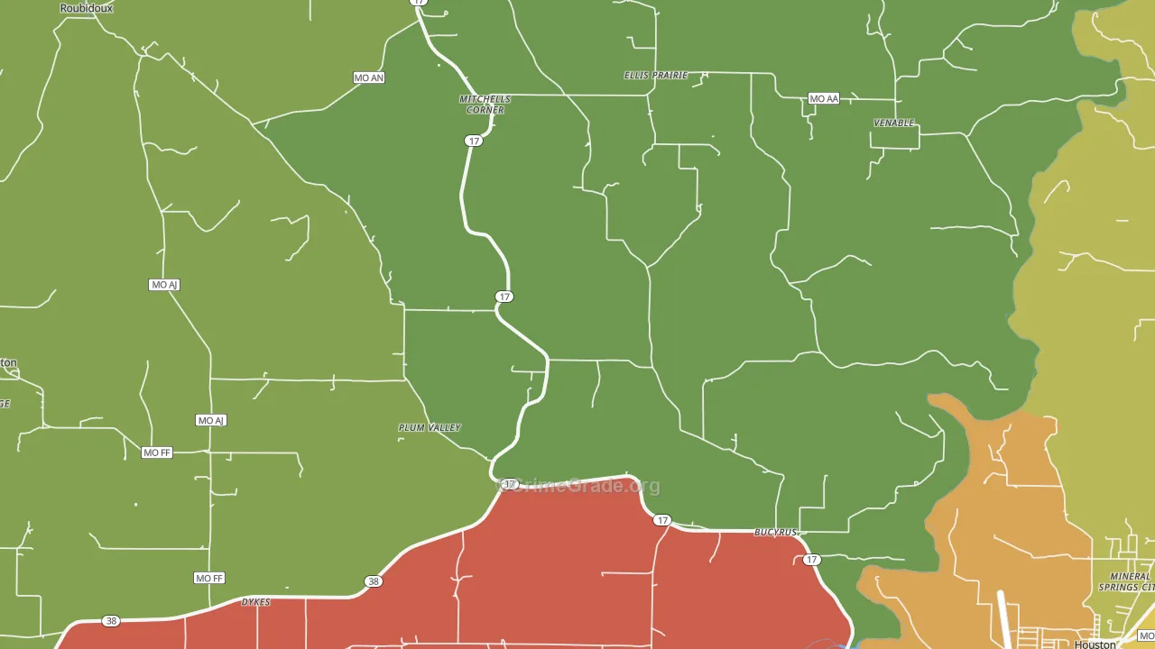 65444, MO Map of Theft Rates
