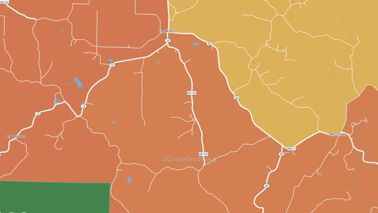 65446, MO Map of Theft Rates