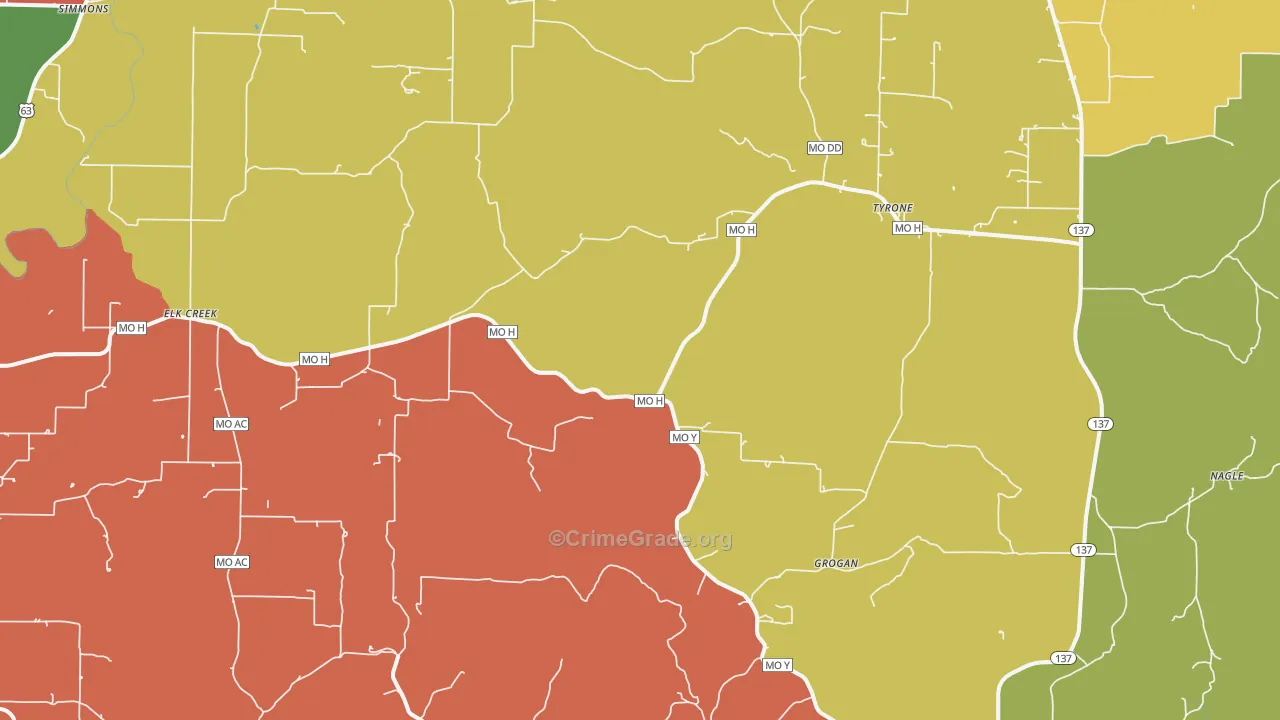 65464, MO Map of Theft Rates
