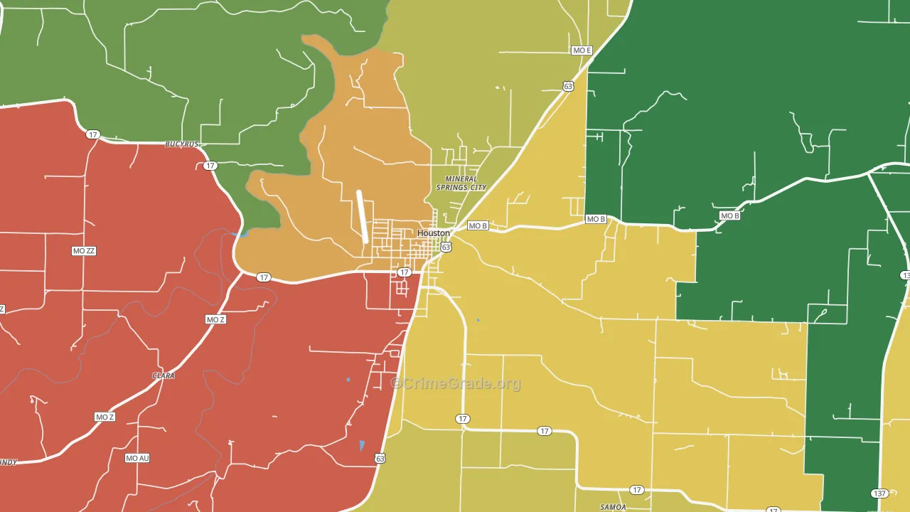 65483, MO Map of Theft Rates