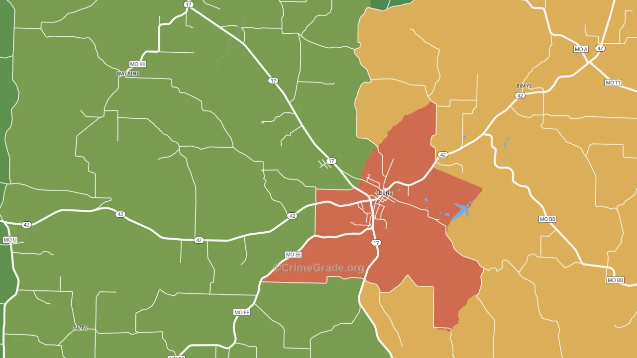 65486, MO Map of Theft Rates