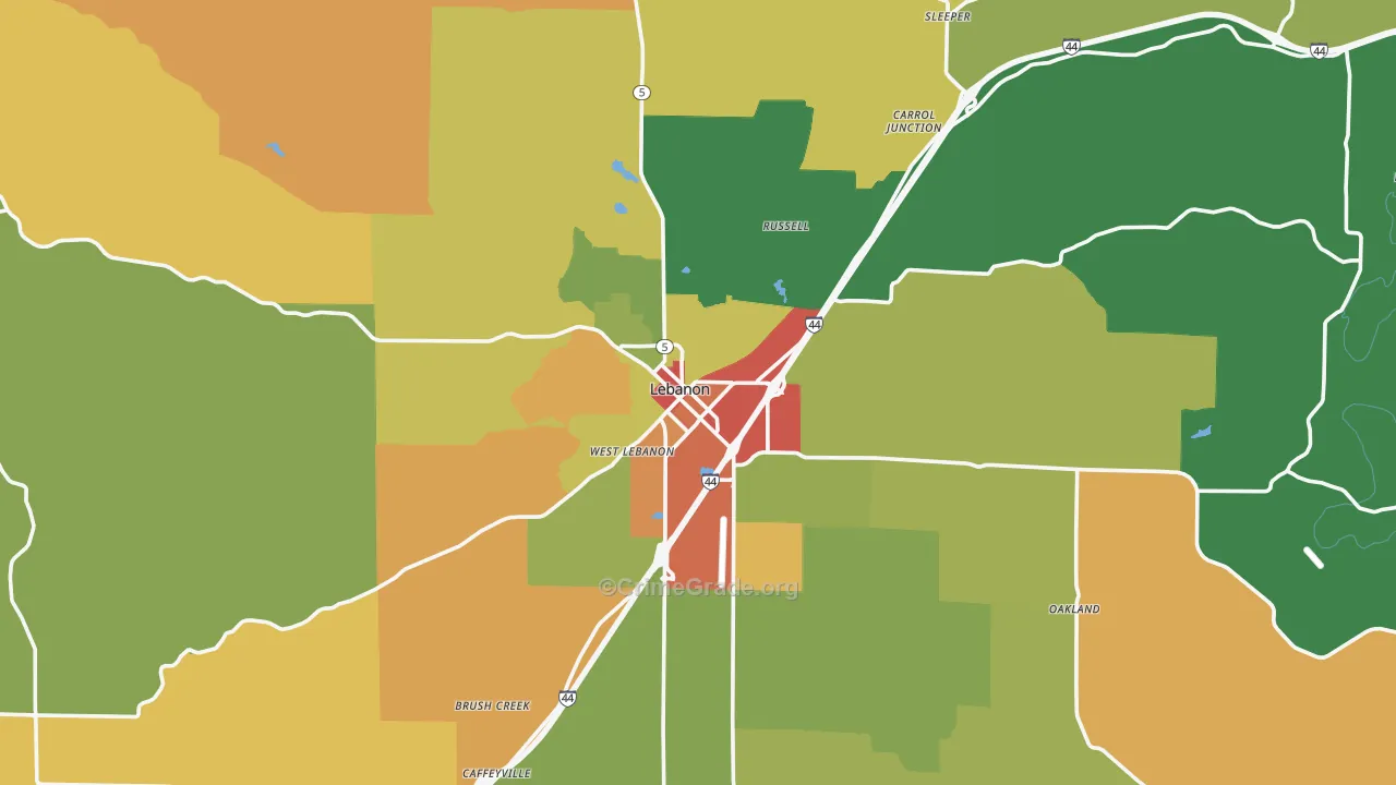 65536, MO Map of Theft Rates