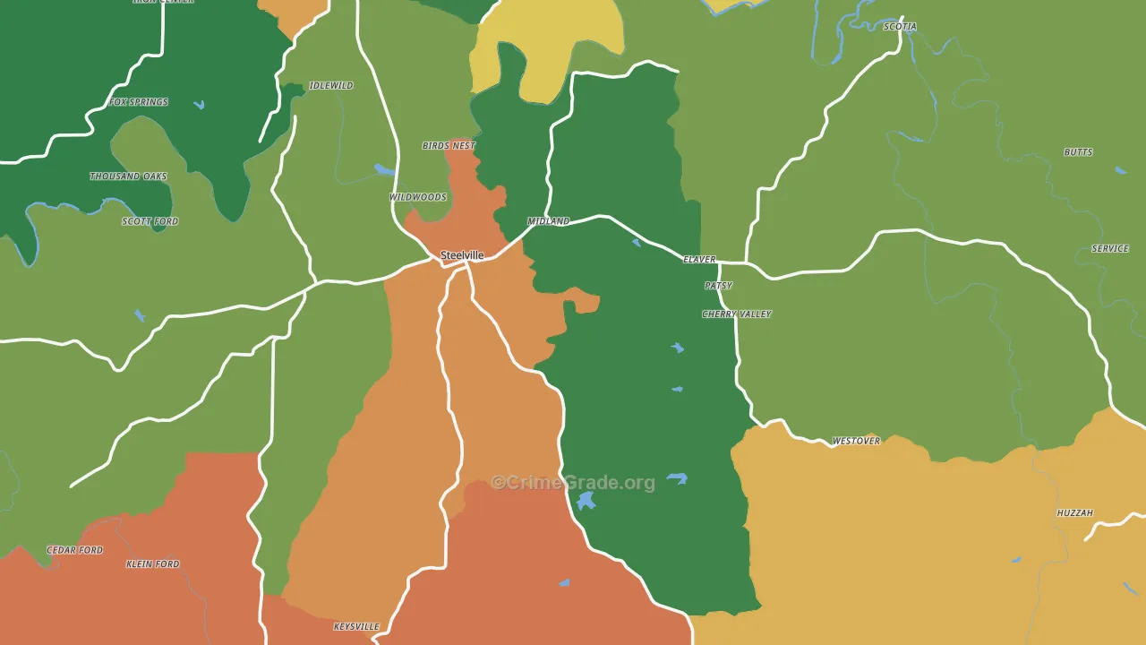 65565, MO Map of Theft Rates