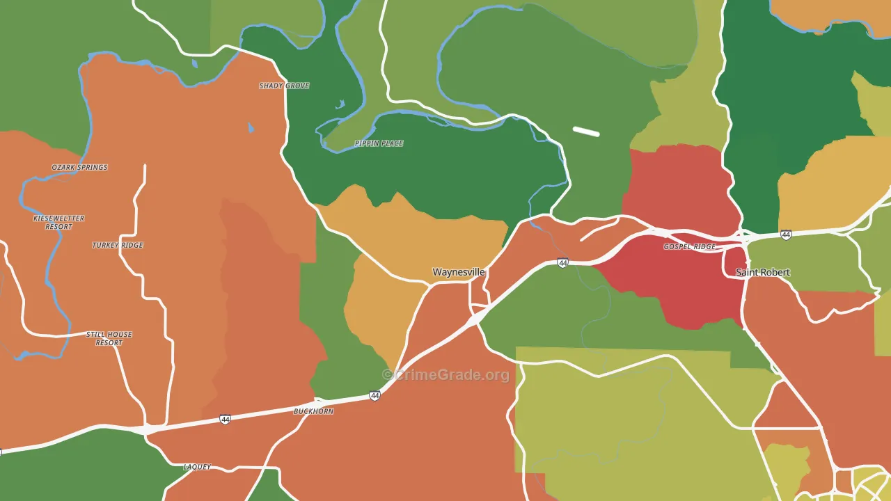 65583, MO Map of Theft Rates