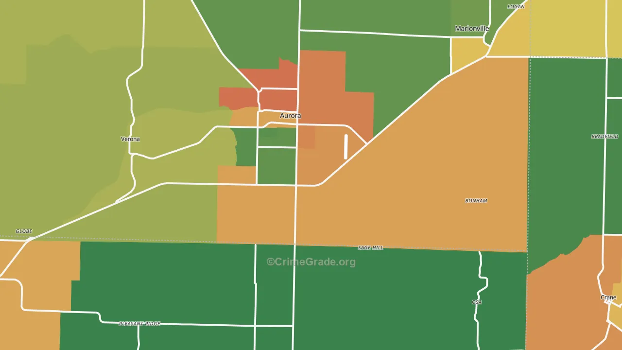 65605, MO Map of Theft Rates