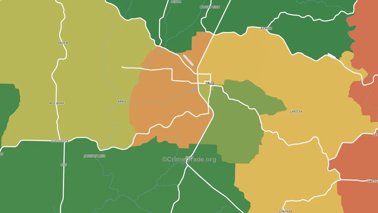 65608, MO Map of Theft Rates