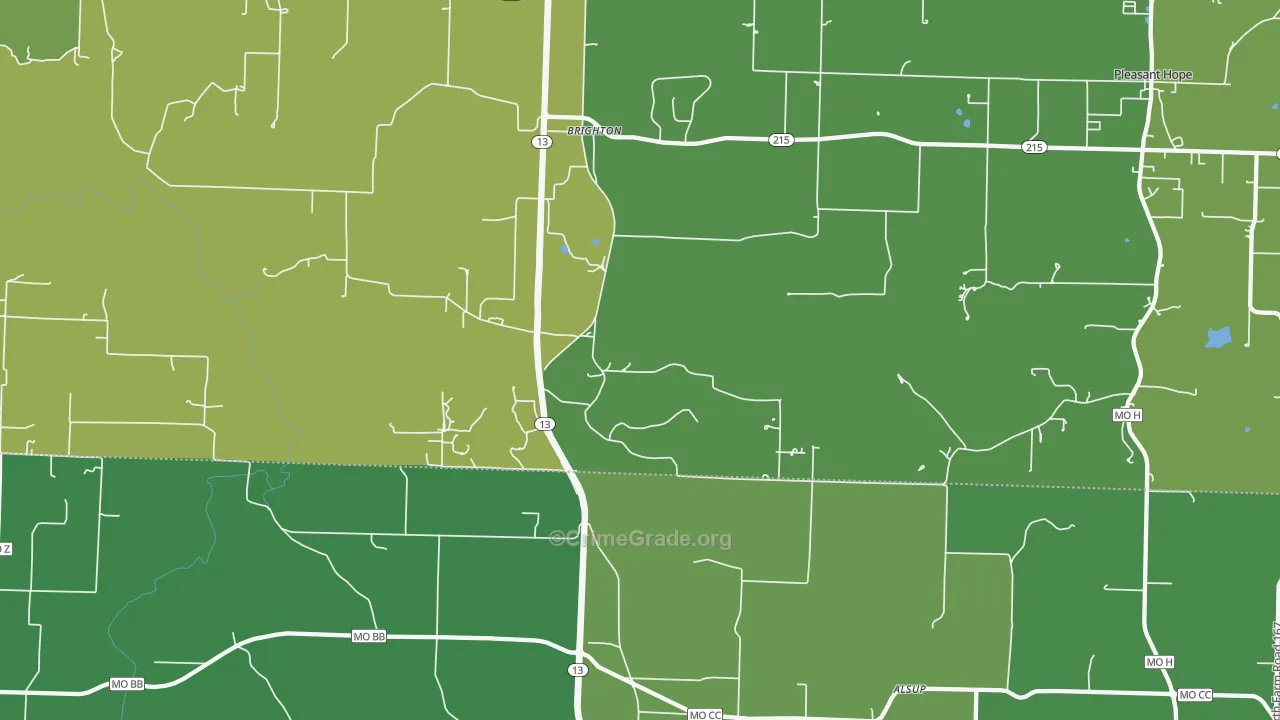 65617, MO Map of Theft Rates