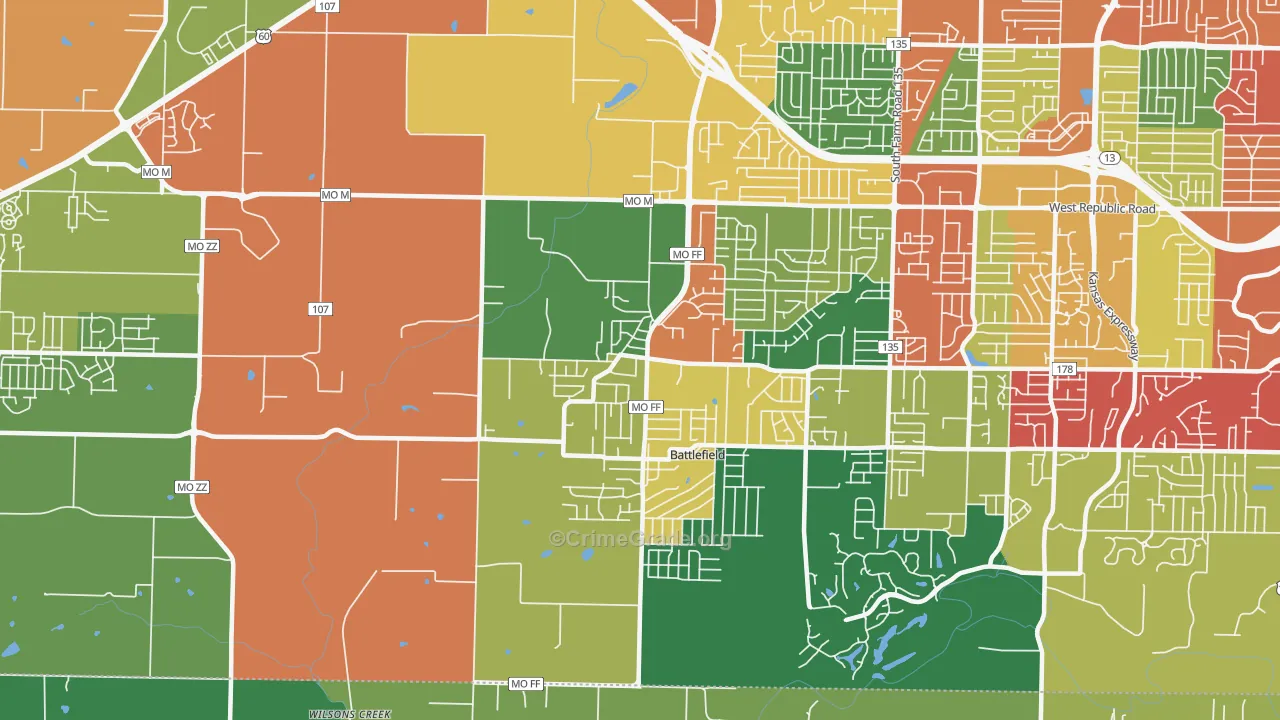 65619, MO Map of Theft Rates