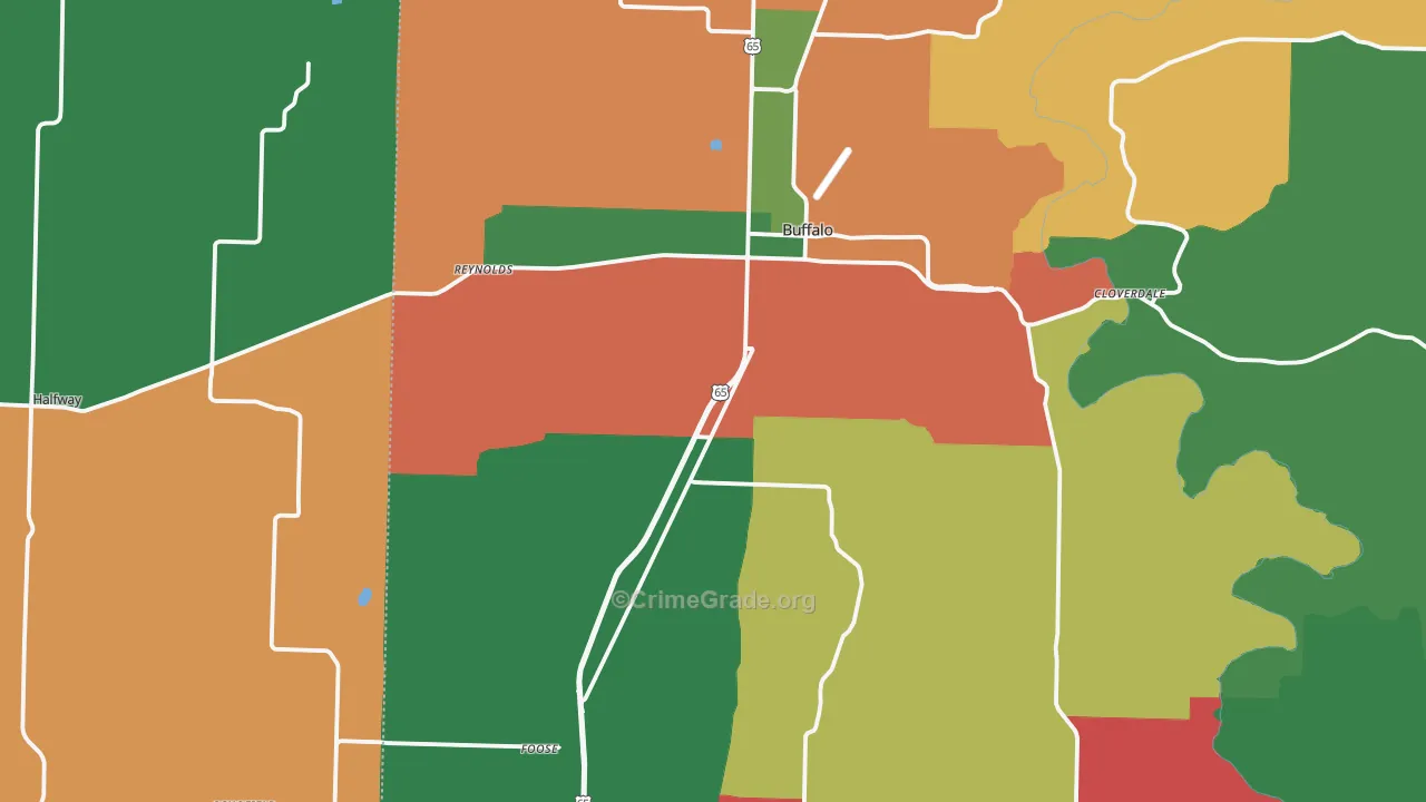 65622, MO Map of Theft Rates