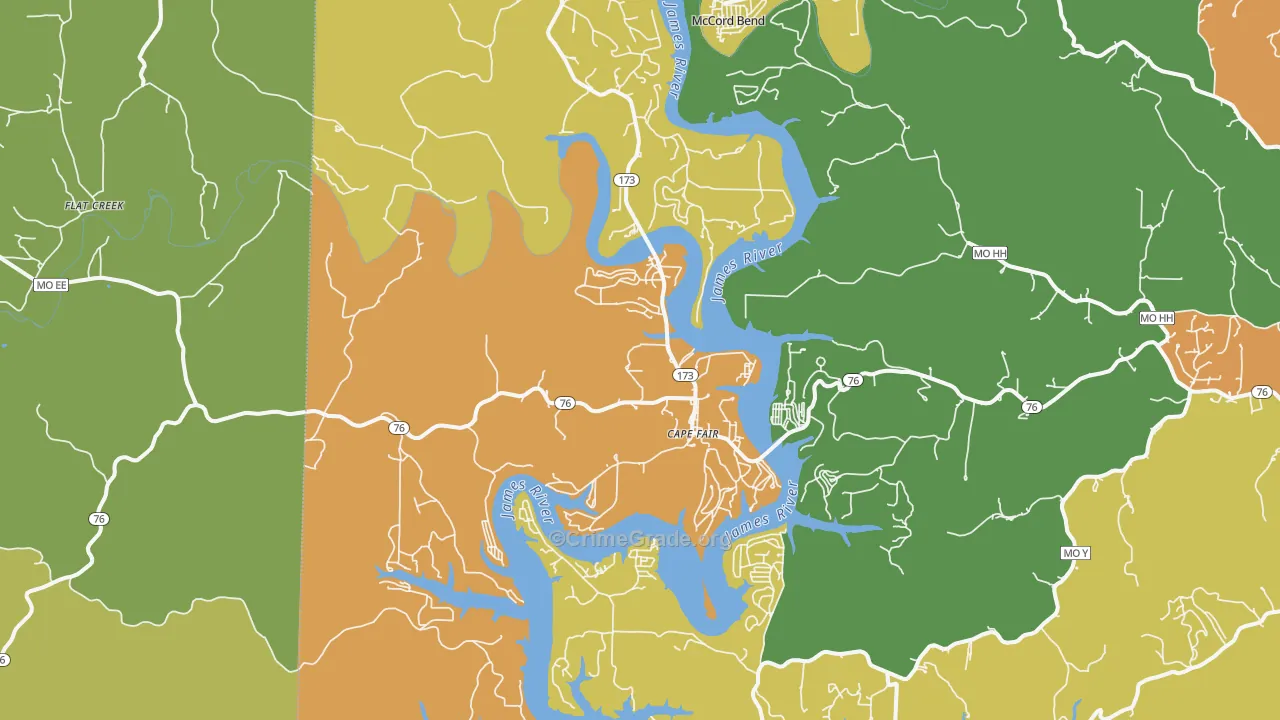 65624, MO Map of Theft Rates