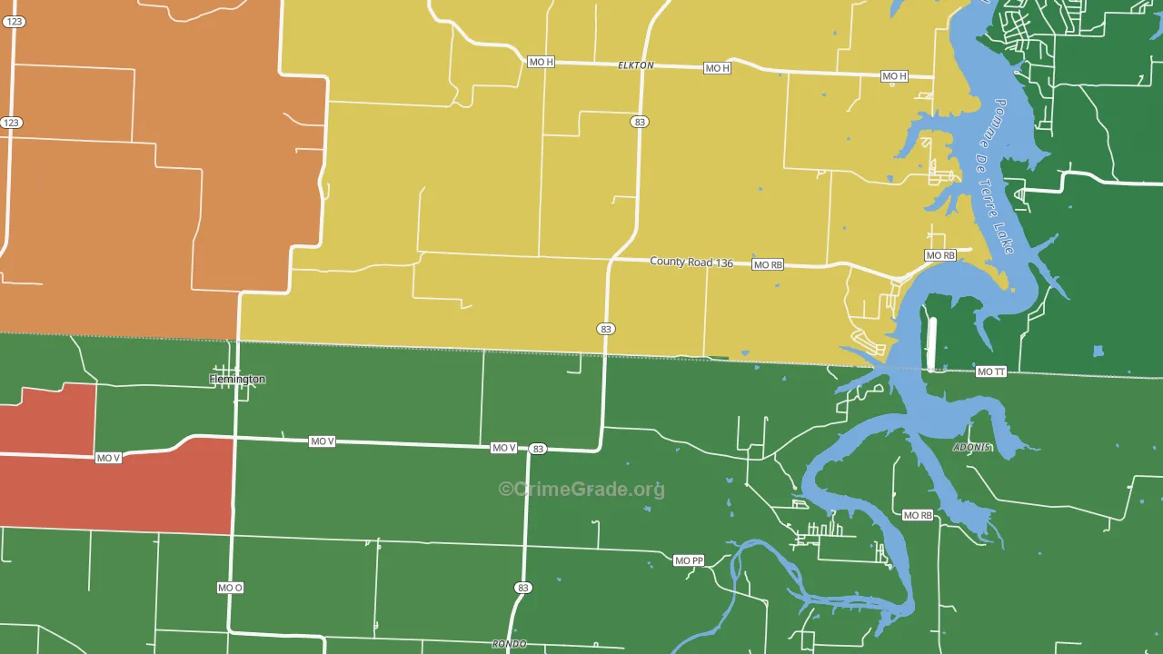 65650, MO Map of Theft Rates