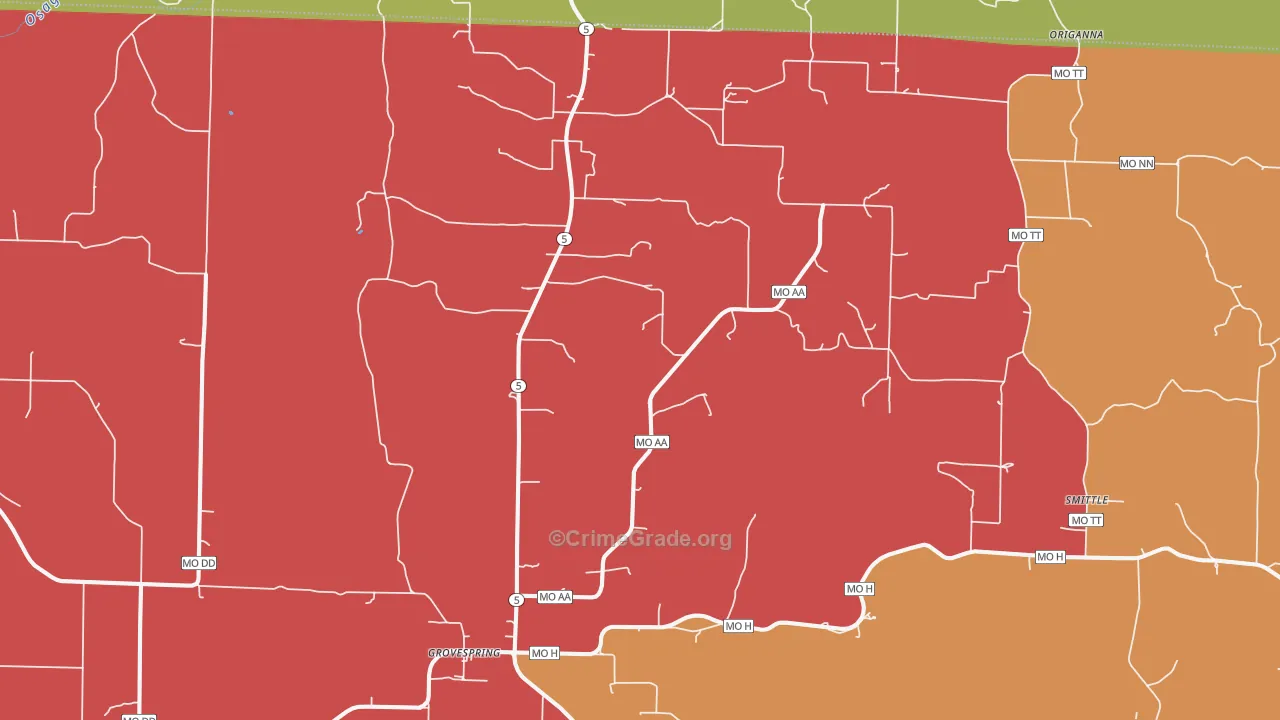 65662, MO Map of Theft Rates