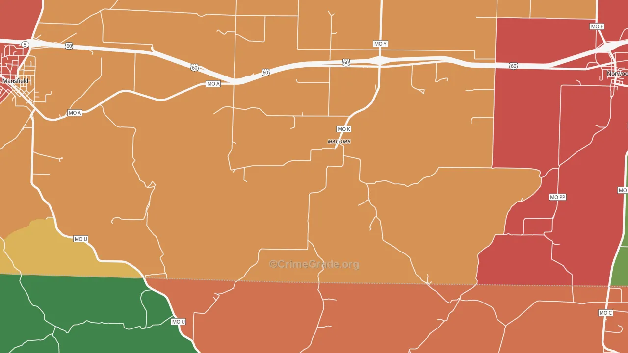 65702, MO Map of Theft Rates