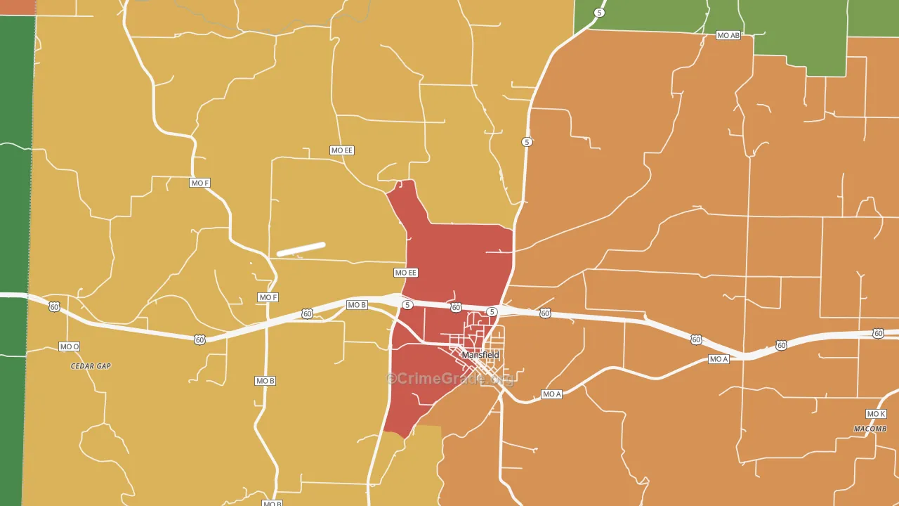 65704, MO Map of Theft Rates