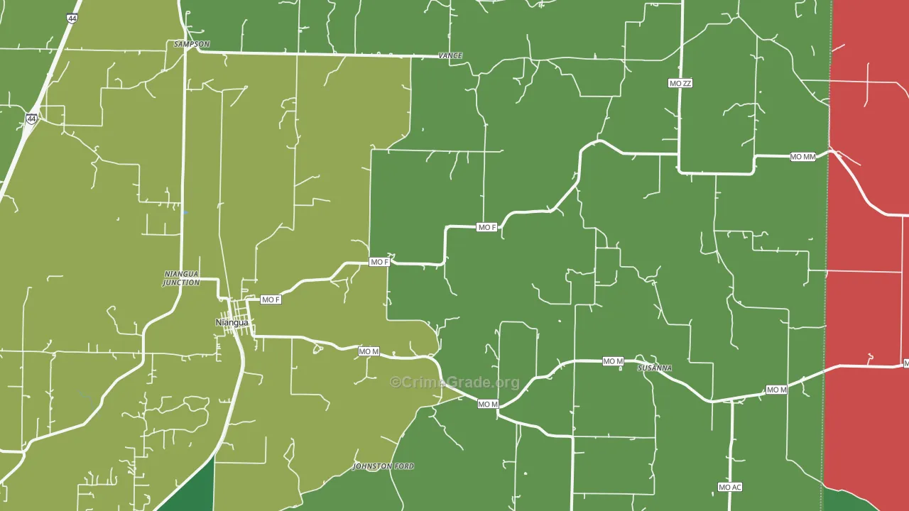 65713, MO Map of Theft Rates