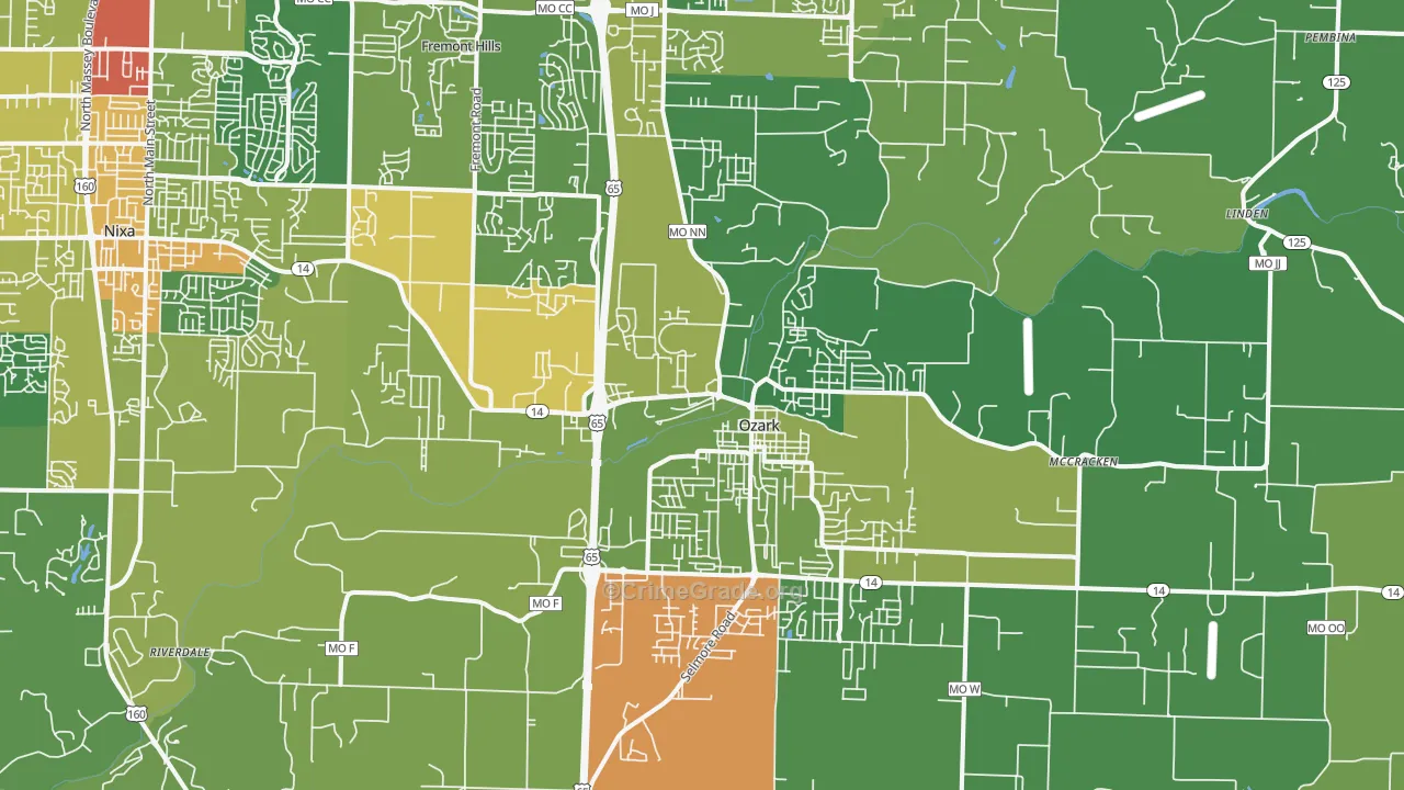 65721, MO Map of Theft Rates