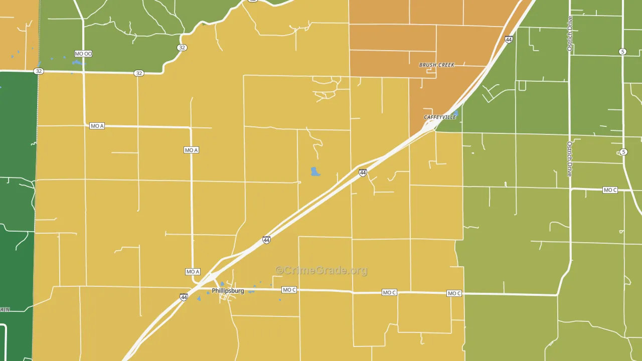 65722, MO Map of Theft Rates