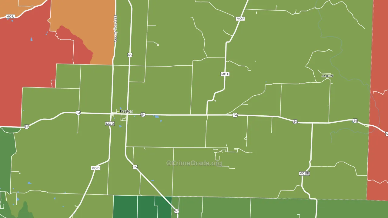 65732, MO Map of Theft Rates