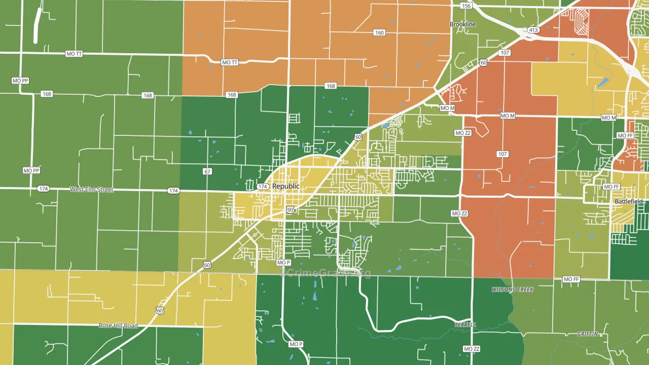 65738, MO Map of Theft Rates